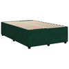 vidaXL Pat box spring cu saltea, verde &icirc;nchis, 120x190 cm, catifea