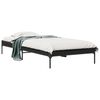 vidaXL Cadru de pat, negru, 90x190 cm, lemn prelucrat și metal