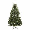 vidaXL Brad de Crăciun artificial cu 300 LED Verde 180 cm PVC și Metal