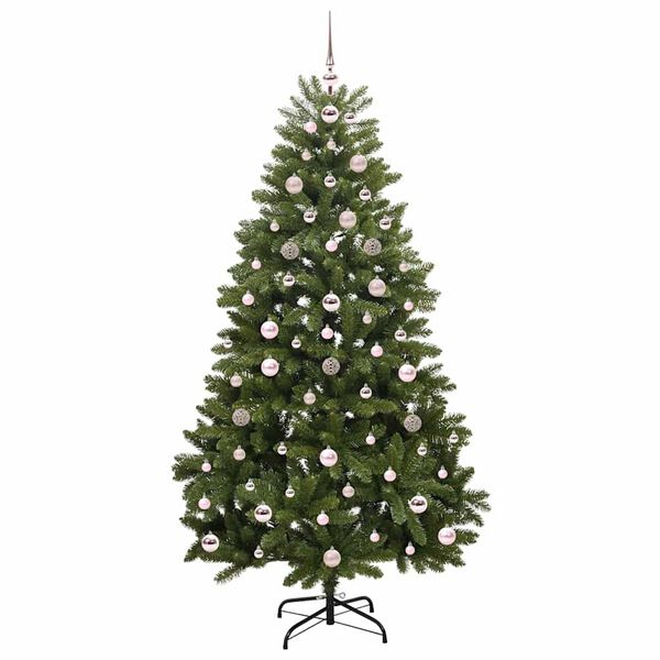 vidaXL Brad de Crăciun artificial cu 300 LED Verde 180 cm PVC și Metal