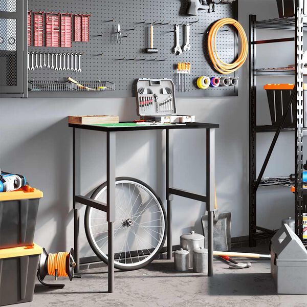 vidaXL Banc lucru maro 80x60x(71,5-98) cm lemn masiv stejar