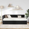 vidaXL Cadru de pat colțar cu saltea cu headboard 2 pcs Negru Catifea