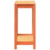 vidaXL Masă plantare cu raft maro ceruit 82,5x35x75 cm lemn masiv pin
