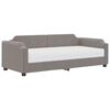 vidaXL Pat de zi cu saltea, gri taupe, 90x200 cm, textil
