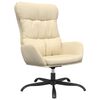 vidaXL Scaun de relaxare, crem, material textil
