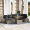 vidaXL Set de canapele pentru grădină 8 pcs Gri Rattan poli