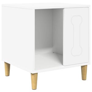 vidaXL Casă pentru c&acirc;ini Alb 44 x 42 x 49 cm Lemn prelucrat