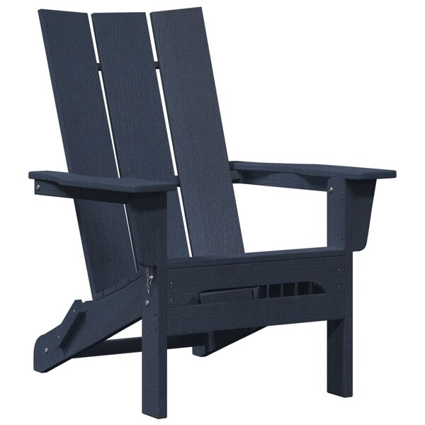 vidaXL Scaun pliabil Adirondack Bleumarin 74.5 x 80.5 x 90 cm HDPE