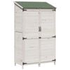 vidaXL Sălaș de grădină Alb 106,5 x 56 x 176 cm Lemn de Brad Solid