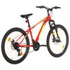 vidaXL Bicicletă montană cu 21 viteze, roată 27,5 inci, roșu, 38 cm