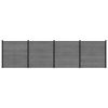 vidaXL Set de Gard 699 x 186 cm WPC și Aluminiu Gri