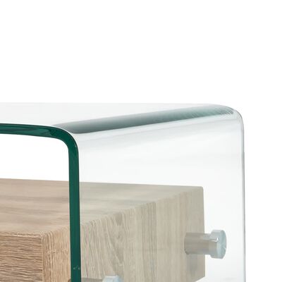 vidaXL Măsuță de cafea, transparent, 98x45x31 cm, sticlă securizată