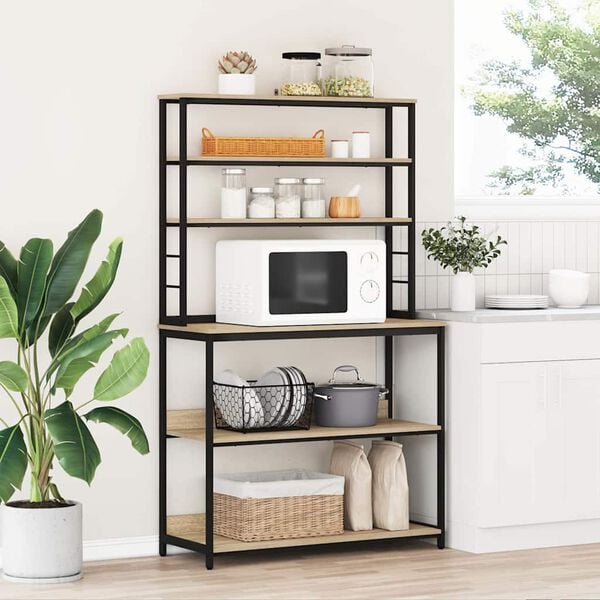 vidaXL Raft de bucătărie Stejar Sonoma 100 x 40 x 168 cm Lemn compozit