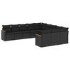 vidaXL Patio Sofa Set 11-Locuri Black