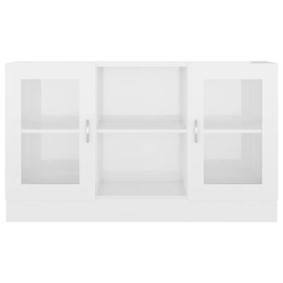 vidaXL Dulap vitrină, alb extralucios, 120x30,5x70 cm, lemn prelucrat
