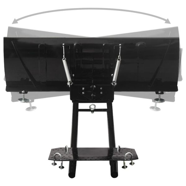 vidaXL Plug de zăpadă pentru ATV, negru, 115x38 cm