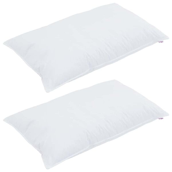 vidaXL Duvet de iarnă cu pernă 3 pcs Alb Microfibră