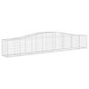 vidaXL Coșuri gabion arcuite 2 buc, 400x50x60/80 cm, fier galvanizat