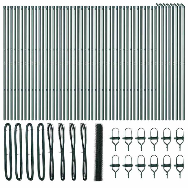 vidaXL St&acirc;lp de gard. Verde 100 x 1,2 m (mesh de 36 mm) Oțel și PVC