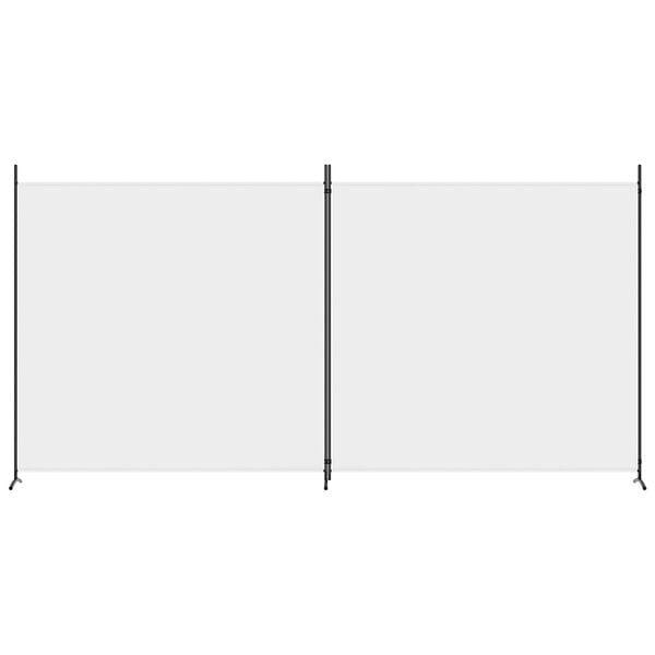 vidaXL Paravan de cameră cu 2 panouri, alb, 348x180 cm