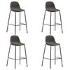 vidaXL Set mobilier de bar, 5 piese, gri închis, material textil
