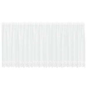 vidaXL Cortină din Dantelă cu perdele Alb 180 x 500 cm Poliester