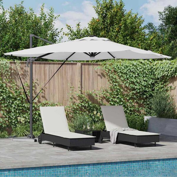 vidaXL Parasol Roma Bej 286 x 284 x 270 cm Aluminiu și poliester
