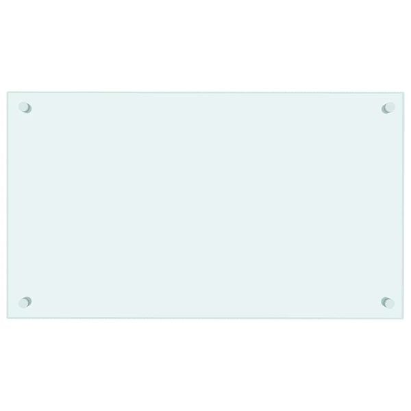 vidaXL Panou antistropi de bucătărie, culoare lapte, 70x40 cm, sticlă securizată
