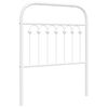 vidaXL Tăblie de pat de schimb metalică, alb, 75 cm