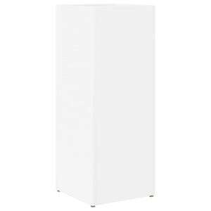 vidaXL Suport pentru umbrele Alb 25 x 24,5 x 64 cm Lemn prelucrat