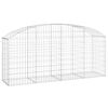 vidaXL Coș gabion arcuit 200x50x80/100 cm fier galvanizat