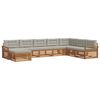 vidaXL Set de canapele de exterior 8 buc. Gri natural și deschis