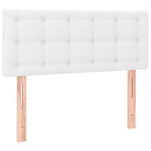 vidaXL Tăblie de pat, alb, 90x5x78/88 cm, piele ecologică