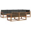 vidaXL Set de canapele de exterior 8 buc. Natural și Antracit