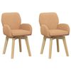 vidaXL Scaune de dining rotative 2 pcs Boucl&eacute; Bej 54 x 58 x 87 cm