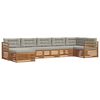 vidaXL Set de canapele de exterior 7 buc. Gri natural și deschis
