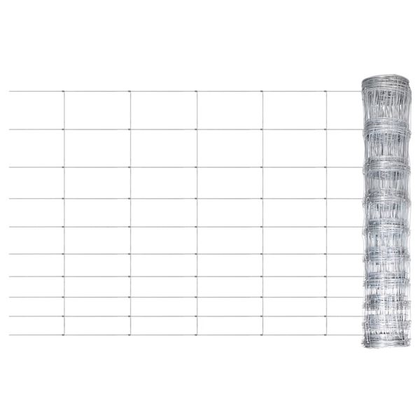 vidaXL Gard de grădină, argintiu, 50x1 m, oțel galvanizat