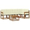 vidaXL Set de canapele de exterior cu pernă 6 pcs Natural și Crem