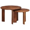 vidaXL Mese de Cafea Nesting 2 buc. Maro miere &Oslash; 50 x 40 cm