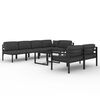 vidaXL Set mobilier de grădină cu perne, 8 piese, antracit, aluminiu