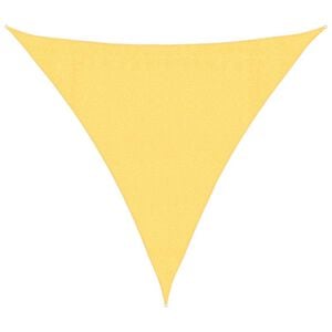 vidaXL P&acirc;nză parasolar din HDPE, triunghiulară 3,6 x 3,6 x 3,6 m, bej
