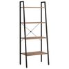vidaXL Raft vertical cu 4 niveluri, maro &icirc;nchis și negru, 56x35x140 cm