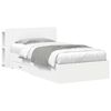 vidaXL Cadru de pat cu depozitare Alb 80 x 200 cm Lemn prelucrat