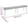 vidaXL Bancă alb 160x35x45 cm, ratan kubu natural și lemn masiv mahon