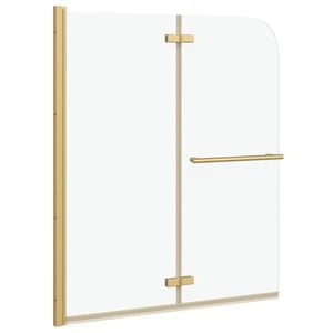 vidaXL &Icirc;ncărcare duș Transparent și Aurie 120 x 140 cm