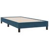 vidaXL Pat box spring cu saltea, albastru &icirc;nchis, 80x210 cm, catifea