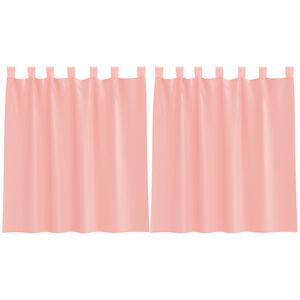 vidaXL Perdele Voile cu buzunare pentru bare 2 buc Roz