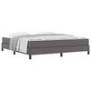 vidaXL Cadru de pat cu saltea Gri 180 x 200 cm țesătură