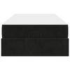 vidaXL Cadru de pat cu saltea cu saltea 2 pcs Negru Catifea