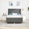 vidaXL Pat cu arcuri cu saltea cu headboard Gri 140 x 200 cm țesătură